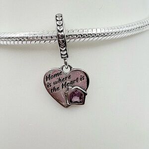 Pandora Silver Heart Home is where the heart is